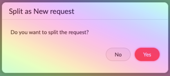 Split request in ServiceDesk Plus cloud